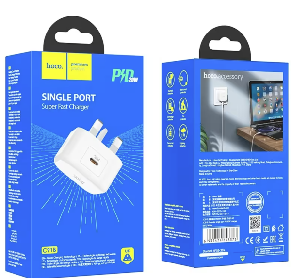 Hoco C91B Type C Fast Charger - Image 2