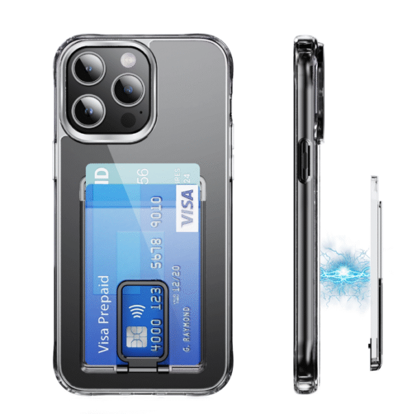 Crystal Magnetic Mag Safe Card Holder with Bracket - Image 2