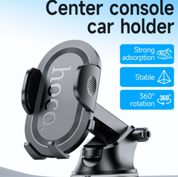 Dashboard Windscreen Phone Holder Universal Charging Port Extendable Rotates Hoco H54 - Image 2