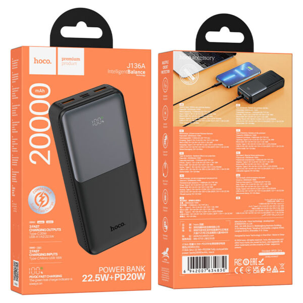 20,000 mAh Power Bank Hoco J136A - Image 3
